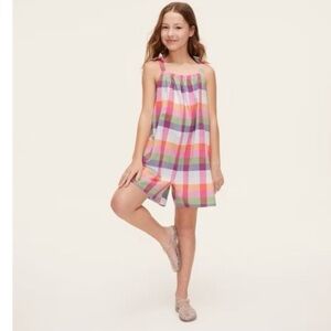 Kate Spade X Target Girls Plaid Poplin Romper Kids Small